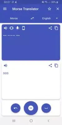 Morse Translator android App screenshot 1
